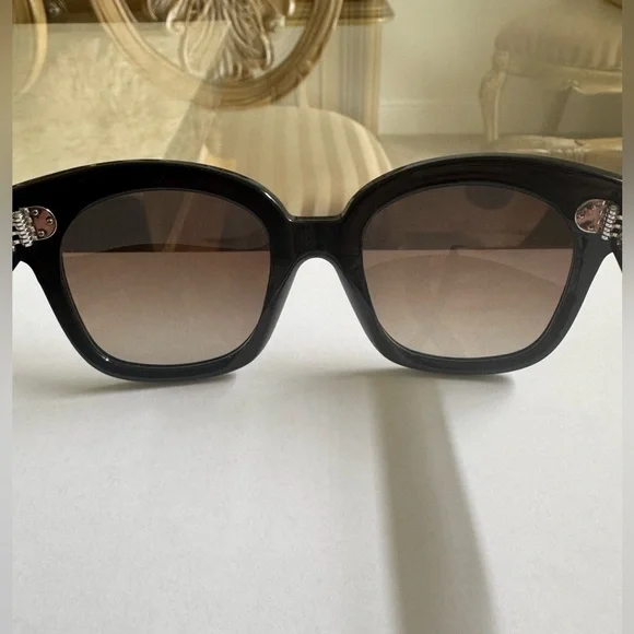 Celine New Audrey CL 41805/S Sunglasses Black/Brown Gradient Lenses - Picture 7 of 12